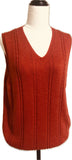 Flinders Cable Vest in Rust Kangaroo Island Wool
