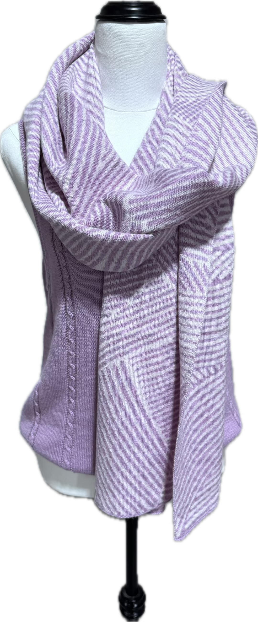 North Cape Wrap in Orchid and Shell Pink Kangaroo Island Wool