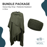 Hanson Bay Wrap and Redlands Headband in Olive