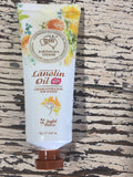Tube of Australian Lanolin Oil Joyful Breeze on a textured wooden surface