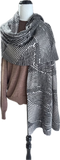 North Cape Wrap in Charcoal and Dune Kangaroo Island Wool